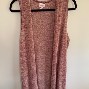 Lularoe Joy sleeveless duster length cardigan